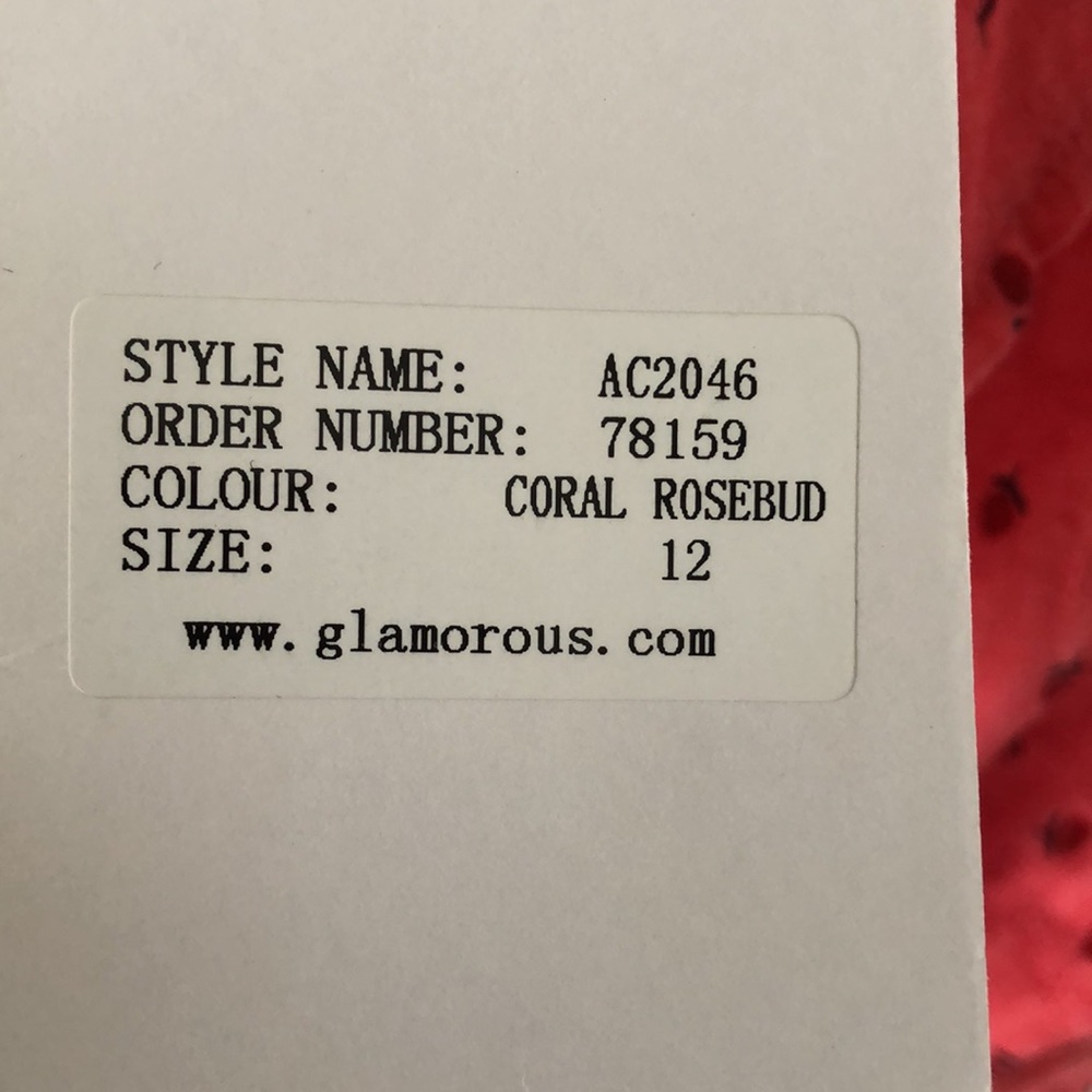 Glamorous Coral Rosebud Cropped Wrap Top Size 12 NWT - Picture 4 of 11